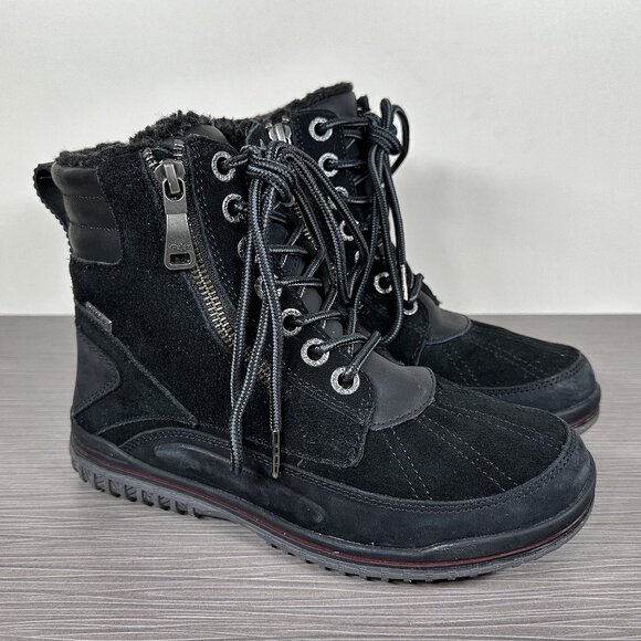 Pajar Jeana Waterproof Boot, Black Nubuck & Suede, Womens Size 6-6.5 US / 37 - Picture 1 of 12